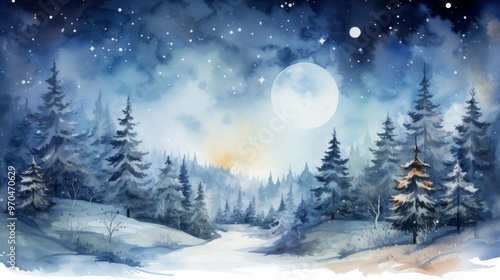 Wallpaper Mural Merry Christmas Generative AI Torontodigital.ca