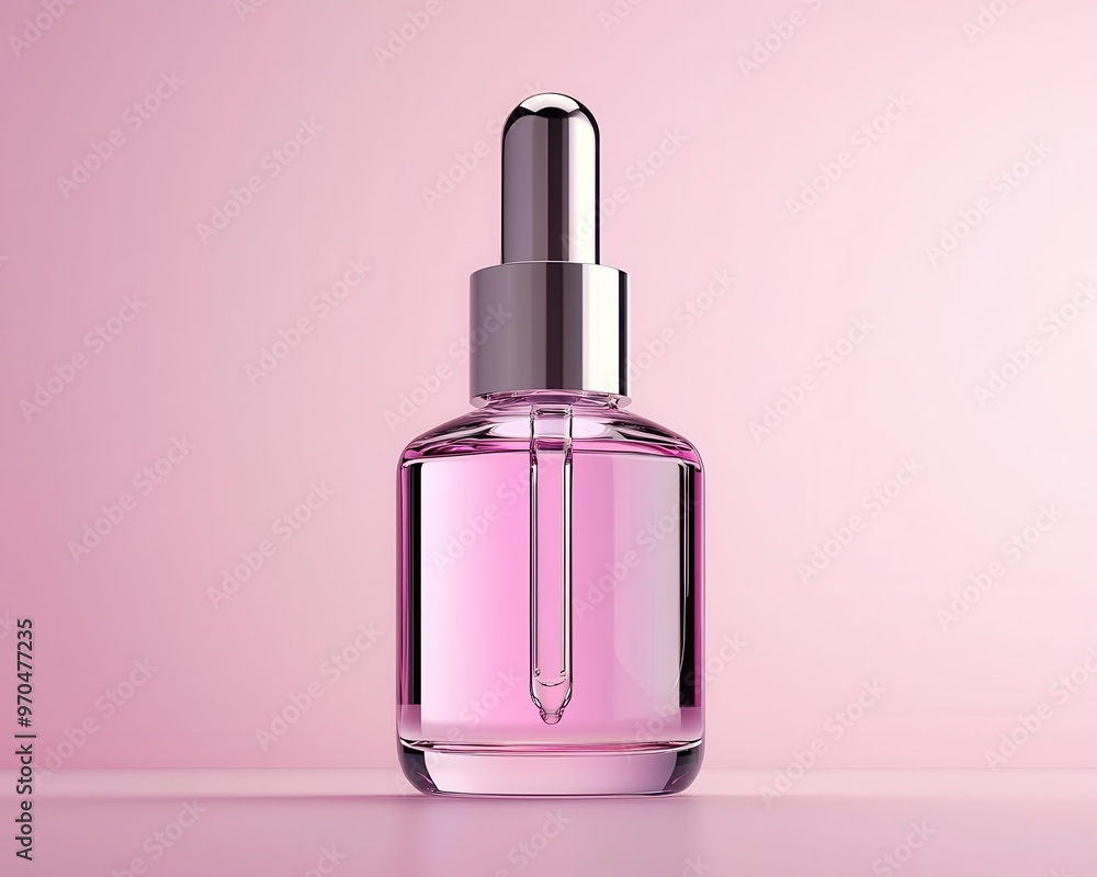 Glowing serum dropper with shimmering holographic details, futuristic packaging, pastel neon background, high-tech skincare concept, luxury appeal Glowing serum dropper with shimmering holographic details, futuristic packaging, pastel neon background, high-tech skincare concept, luxury appeal