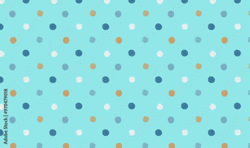Blue white dots seamless pattern with doodle hand drawn circles, design for packaging, clothing, textile, fabric, packaging, paper, cover, backgrounds, vector Blue white dots seamless pattern with doodle hand drawn circles, design for packaging, clothing, textile, fabric, packaging, paper, cover, backgrounds, vector