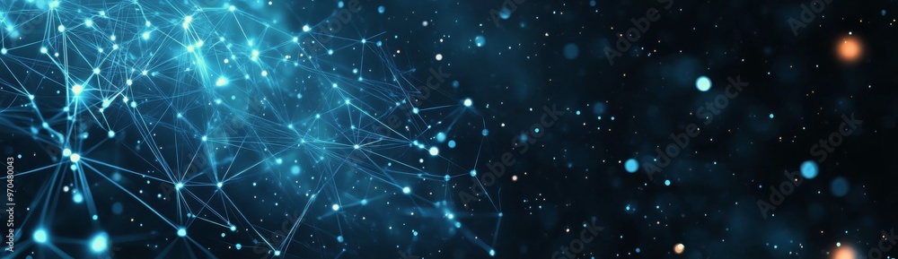 Dynamic glowing blue waves of light create a digital landscape in a dark environment Dynamic glowing blue waves of light create a digital landscape in a dark environment
