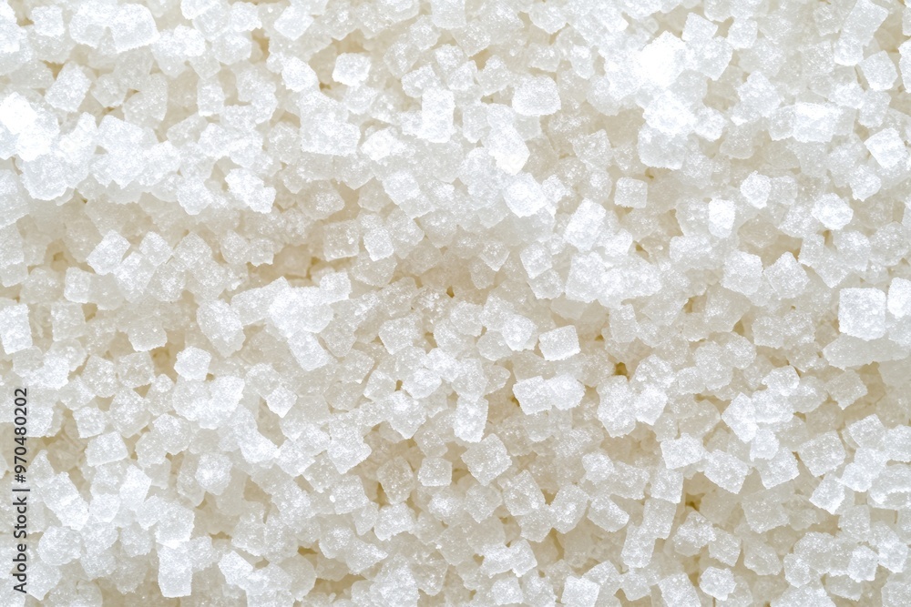 Granulated Sugar Texture Background. Closeup of White Sugar Crystals Piled in Square Shape Granulated Sugar Texture Background. Closeup of White Sugar Crystals Piled in Square Shape