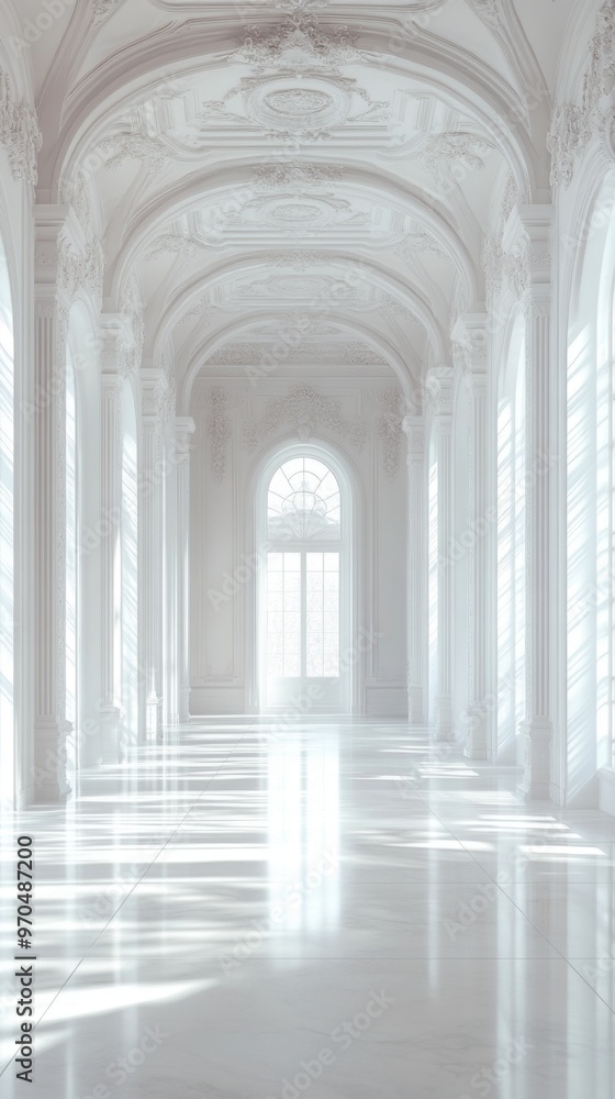 Fototapeta premium 3D White Interior Background 