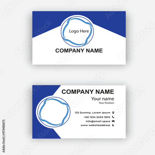 abstract colorful business card design