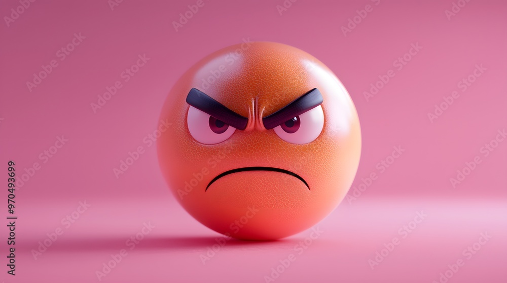 Angry Emoji 3D Render Angry Emoji 3D Render