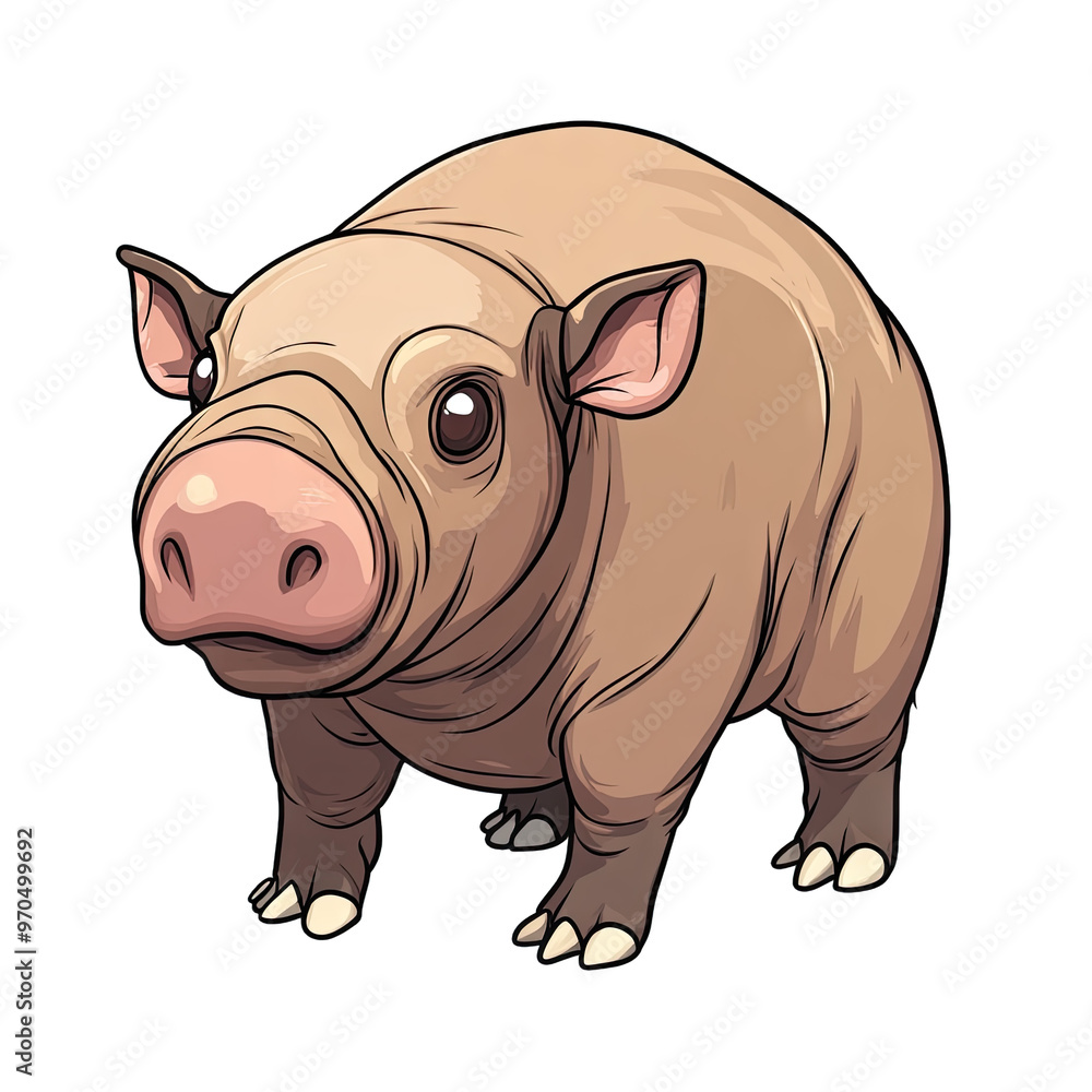 Naklejka premium Babirusa | Icon | Anime