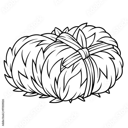 hay bunch outline coloring book page line art drawing