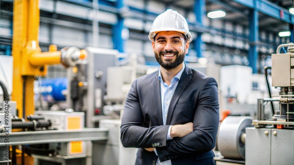 Industrial Engineer with Factory Background - A professional engineer posing with industrial machinery and factory background in India.
Industrial Engineer with Factory Background - A professional engineer posing with industrial machinery and factory background in India.