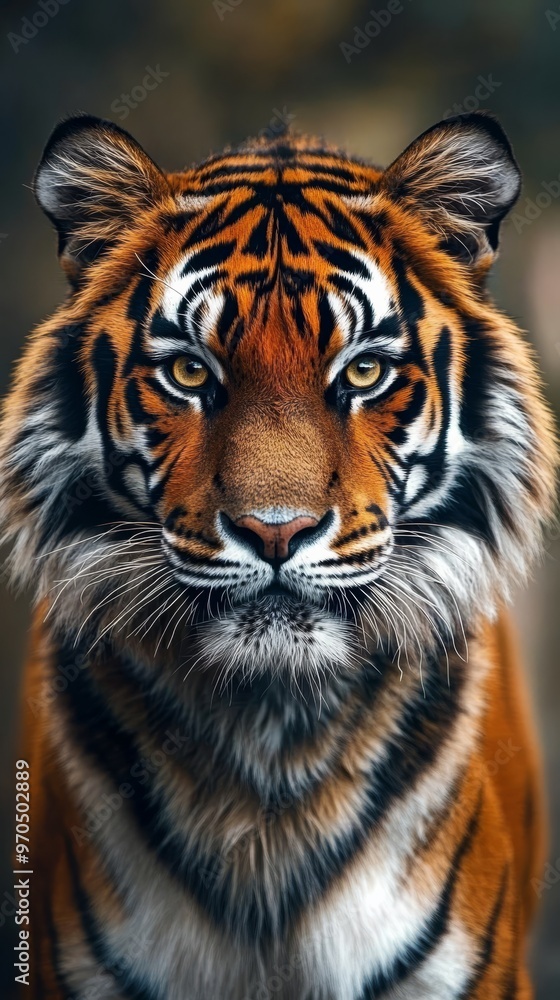 Obraz premium Close-up portrait of a majestic tiger