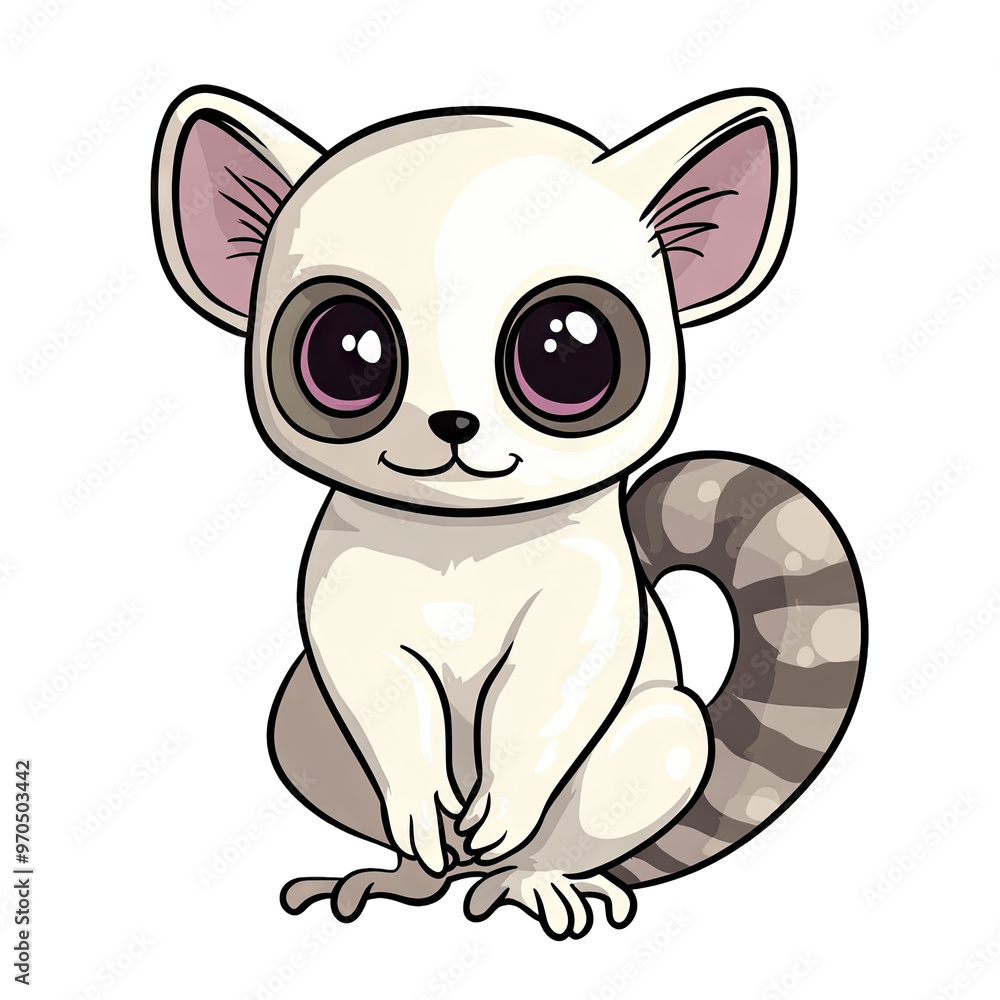 Fototapeta premium Fat-tailed Dwarf Lemur | Icon | Anime