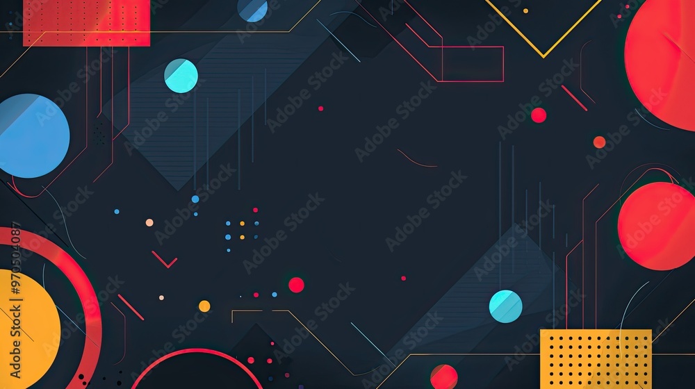 A vibrant abstract design featuring geometric shapes and bright colors, ideal for backgrounds or digital projects. A vibrant abstract design featuring geometric shapes and bright colors, ideal for backgrounds or digital projects.