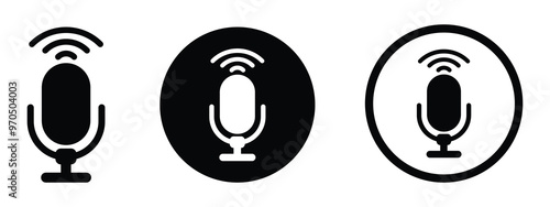 Voice control vector icons. Voice control icon