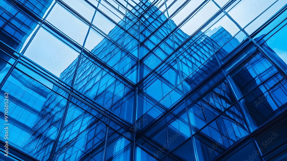 Abstract Geometric Pattern of a Modern Glass Building Abstract Geometric Pattern of a Modern Glass Building