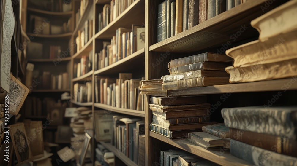 Obraz premium Create an image of a local history section.