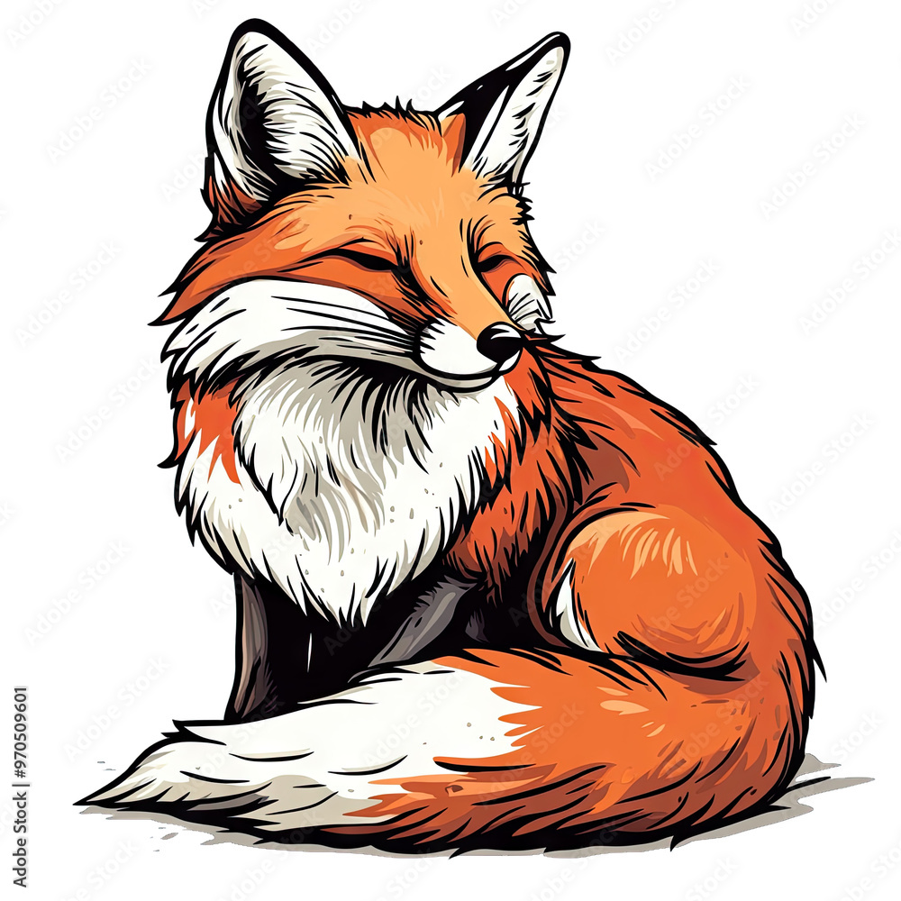 Obraz premium Red Fox | Icon | Anime