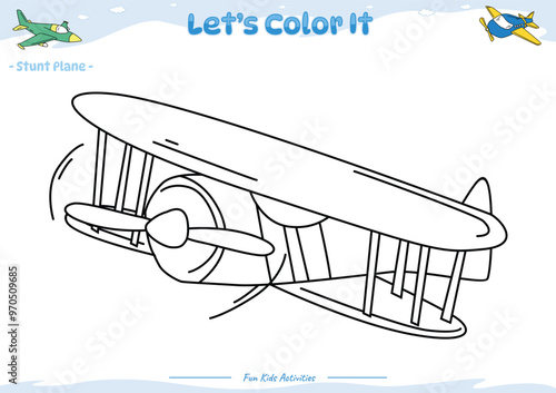 Lets color it Stunt Plane 3.