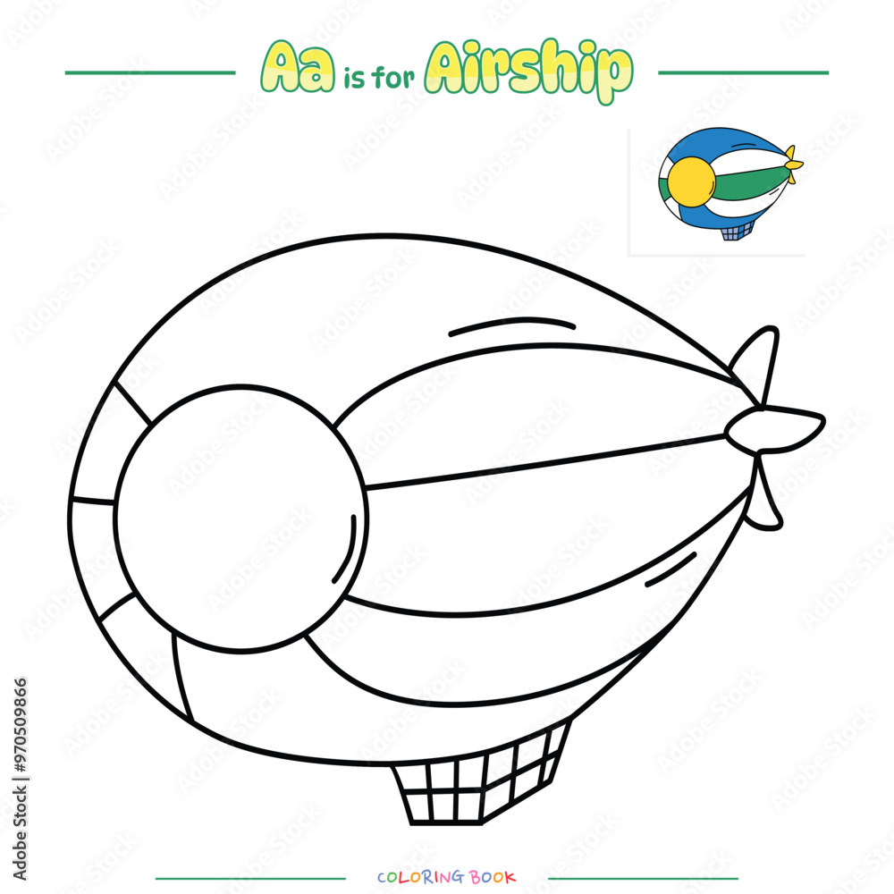 Coloring Page Airship Coloring Page Airship