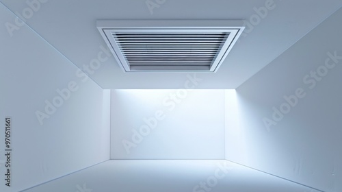 Wallpaper Mural A white room with a ceiling fan and a window Torontodigital.ca