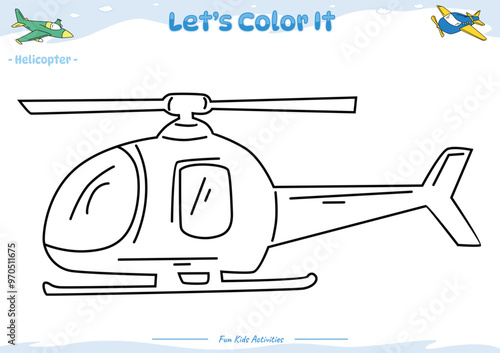 Lets color it Helicopter 3