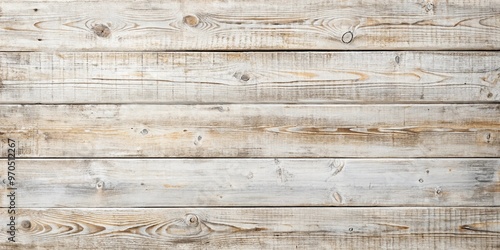 Rustic whitewashed wood planks with textured finish for a vintage look