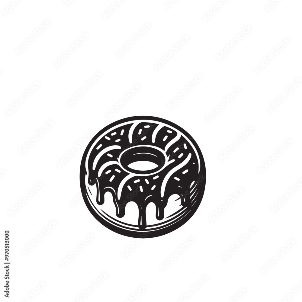 Donut silhouette. Donut vector illustration. Donut logo, icon black and white. Donut silhouette. Donut vector illustration. Donut logo, icon black and white.