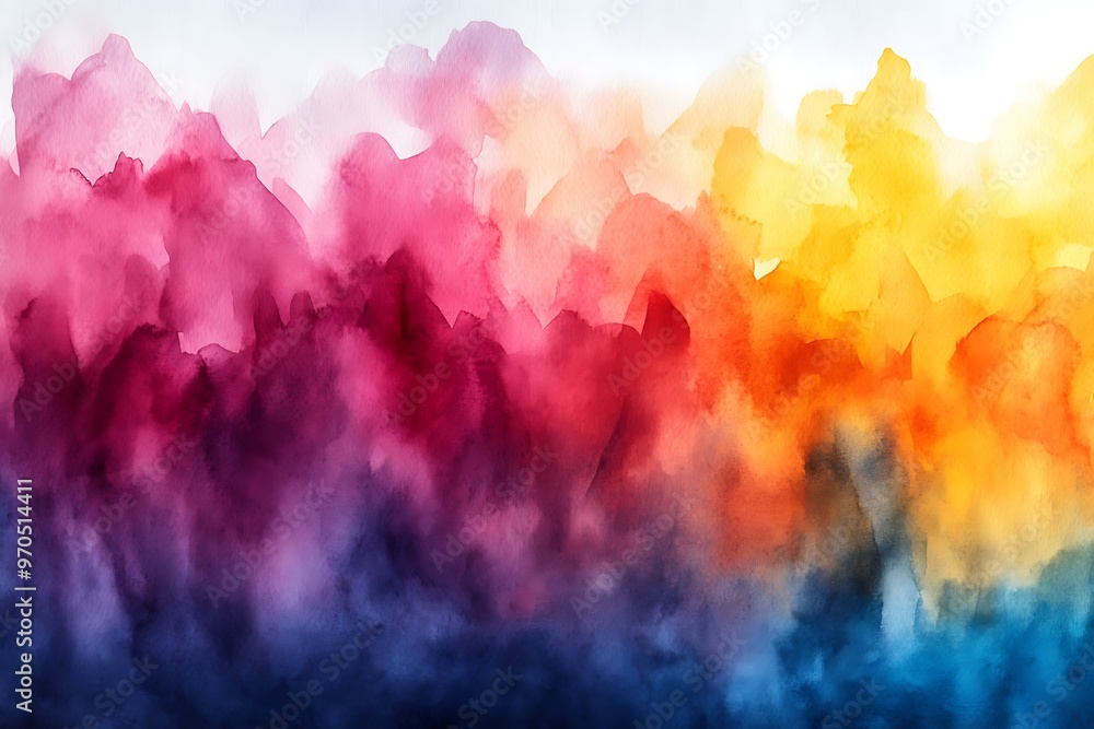 bright Abstract watercolor drawing on a paper bright Abstract watercolor drawing on a paper