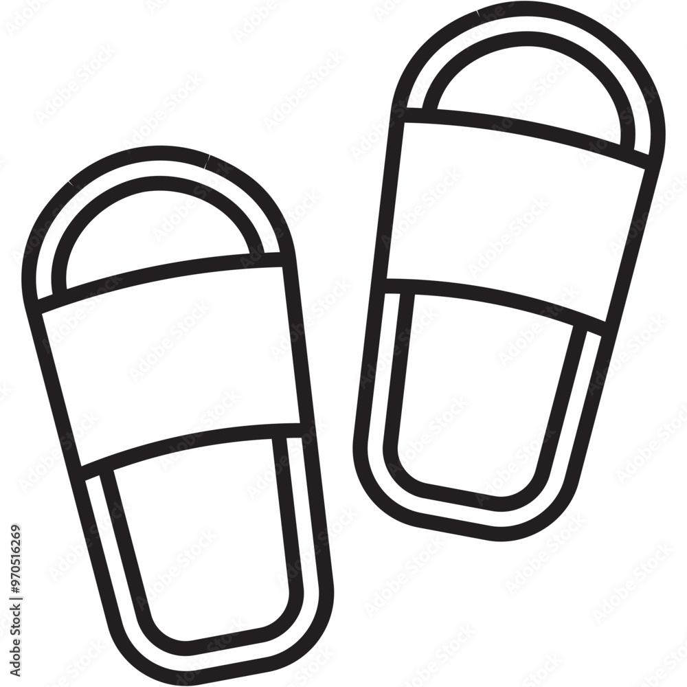 Bath Suit Slipper Icon Bath Suit Slipper Icon