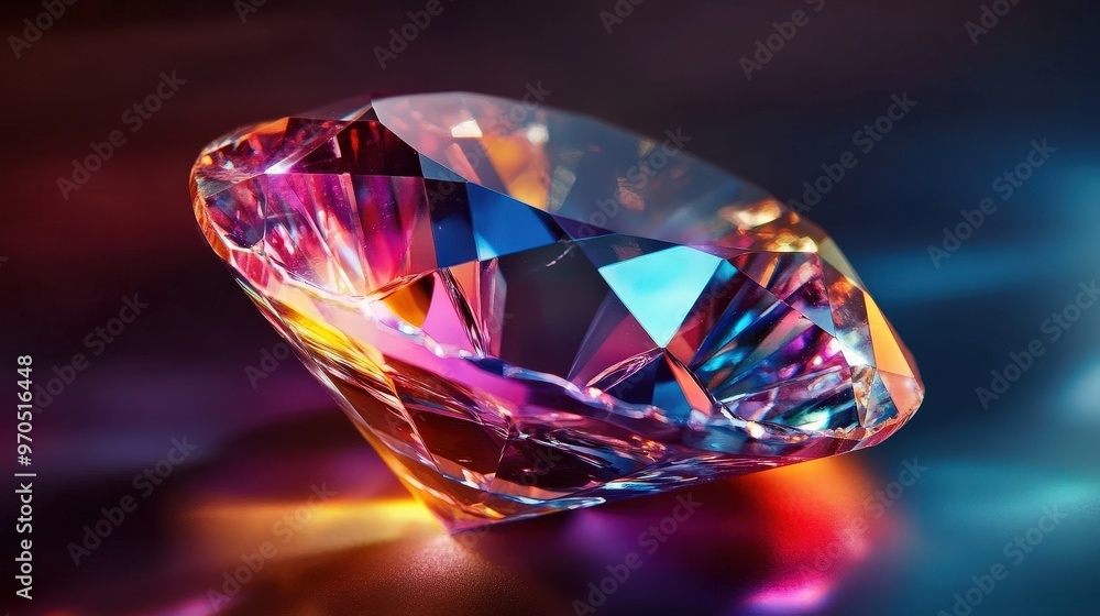 dazzling gem with a focus on its intricate facets and internal sparkle dazzling gem with a focus on its intricate facets and internal sparkle