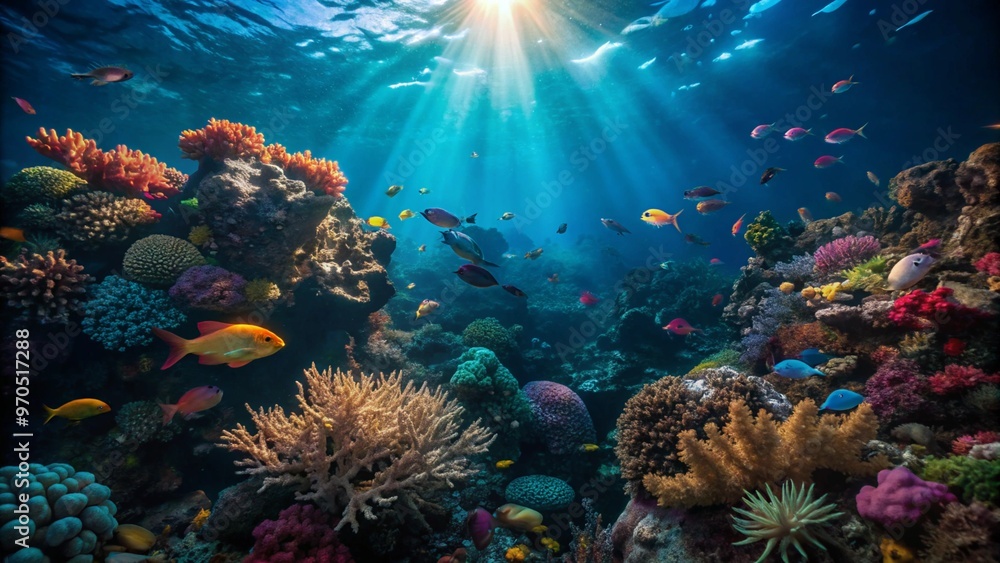 Fototapeta premium coral reef with fish