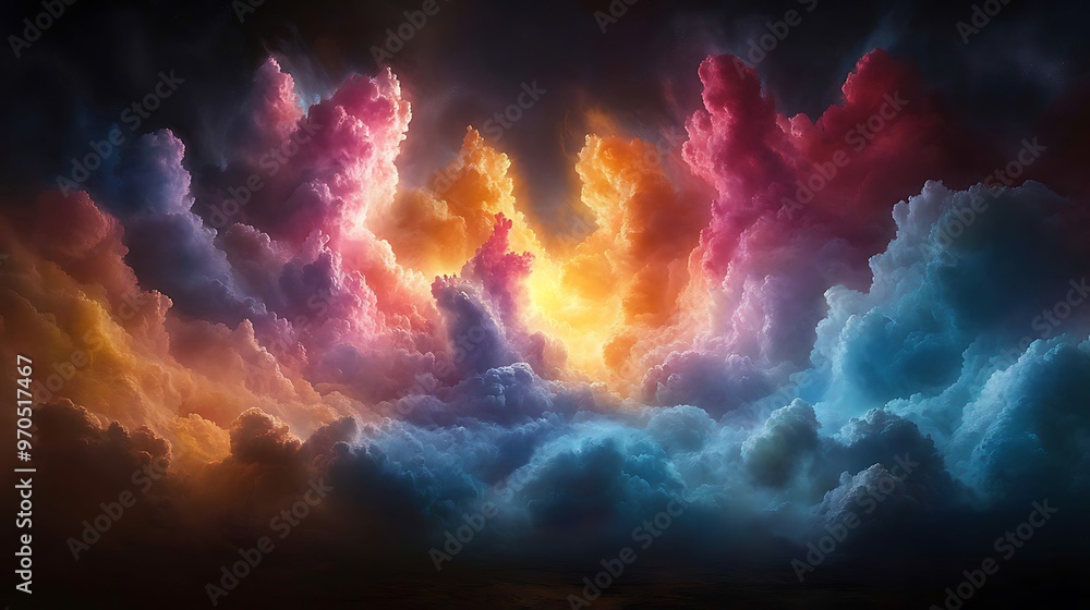 Colorful holi powder blowing up isolated on black background Colorful holi powder blowing up isolated on black background
