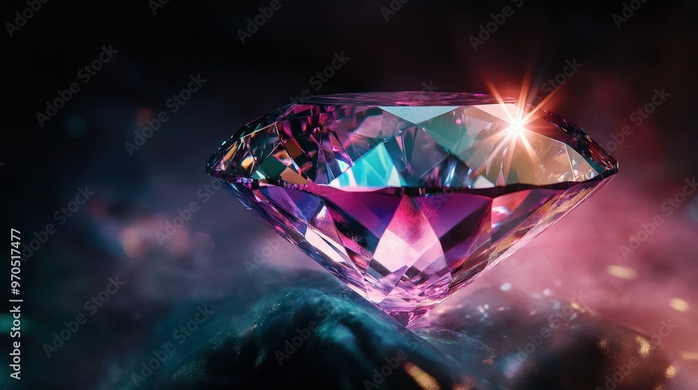 dynamic image of a gem being displayed under a spotlight. dynamic image of a gem being displayed under a spotlight.