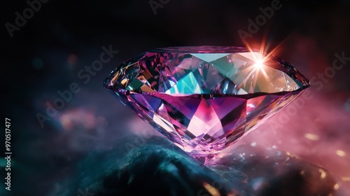 dynamic image of a gem being displayed under a spotlight.