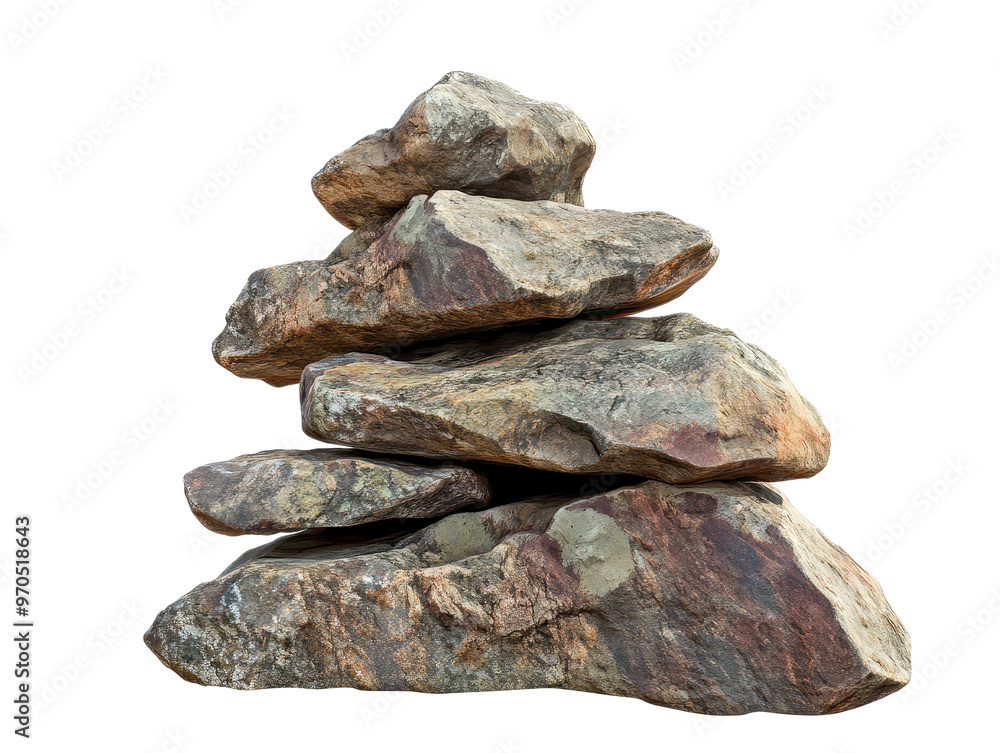 Small stack of brown rocks, isolated on transparent background Small stack of brown rocks, isolated on transparent background