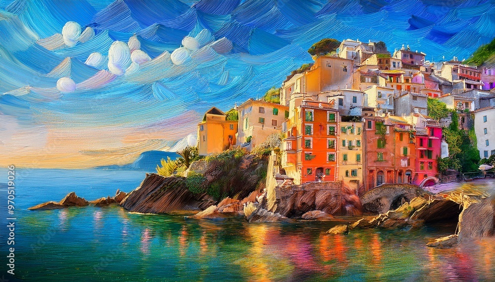 Fototapeta premium watercolor painting of the city