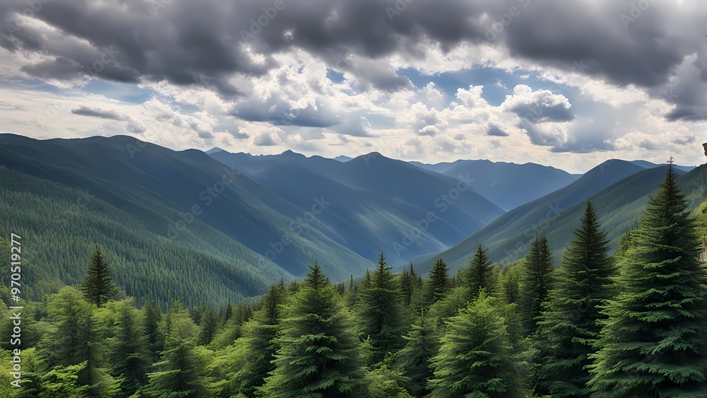 Fototapeta premium landscape with clouds