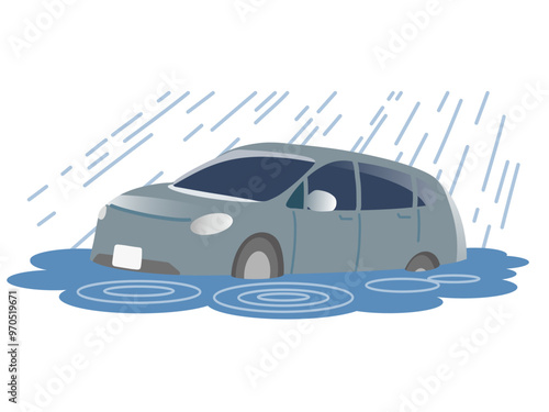 車　水没
