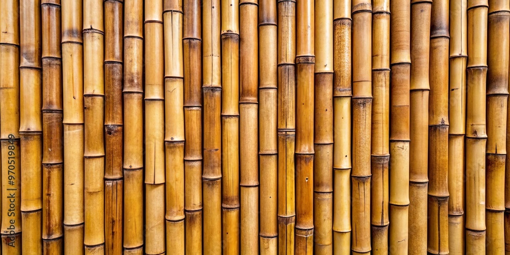 Naklejka premium Natural bamboo wall texture with earthy tones and intricate patterns