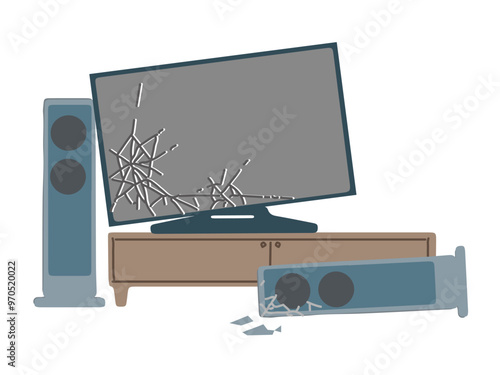 テレビ　壊れた家電