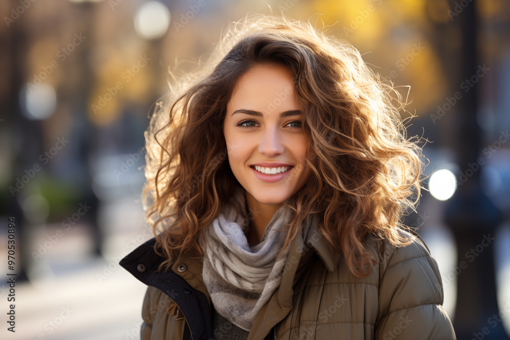 A beautiful young woman smiling outdoors. Portrait of a young woman A beautiful young woman smiling outdoors. Portrait of a young woman