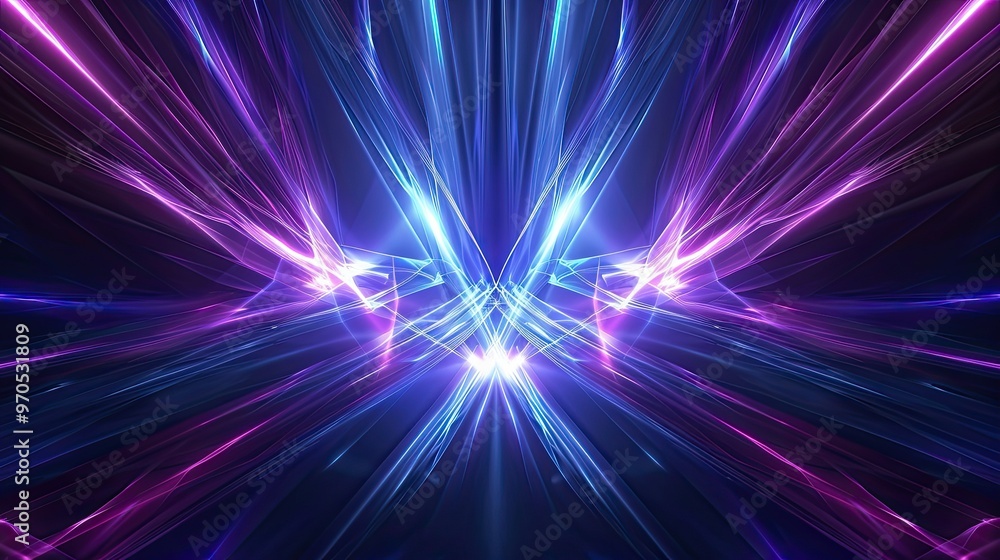 A vibrant abstract design featuring radiant beams of light in blue and purple hues, creating a dynamic visual effect. A vibrant abstract design featuring radiant beams of light in blue and purple hues, creating a dynamic visual effect.