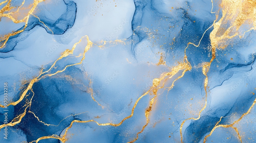 White marble texture with sky blue streaks, calm and refreshing White marble texture with sky blue streaks, calm and refreshing