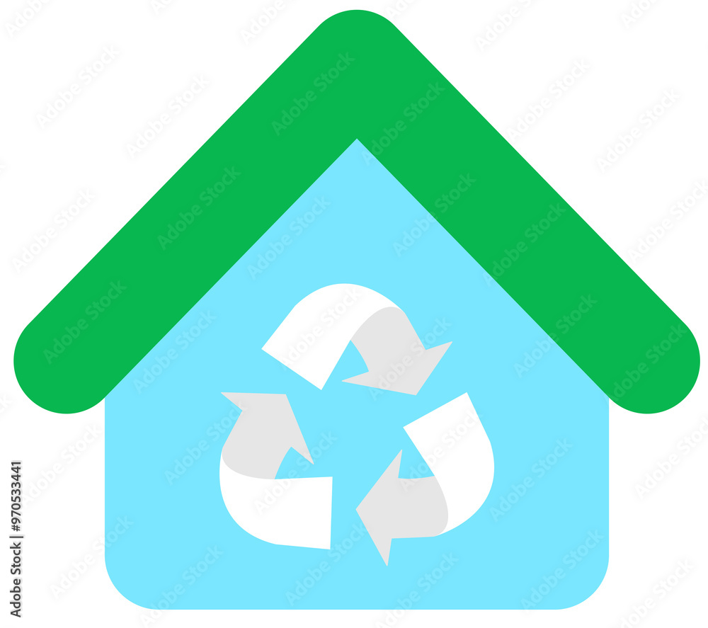Obraz premium Cute ecology lifestyle and nature protection eco friendly house