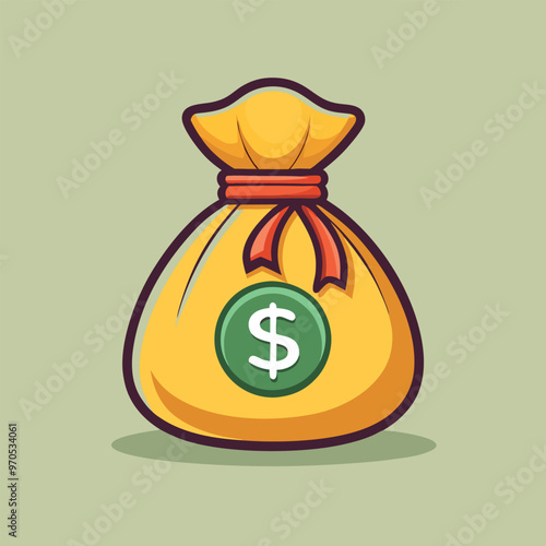 illustration of a classic money bag.