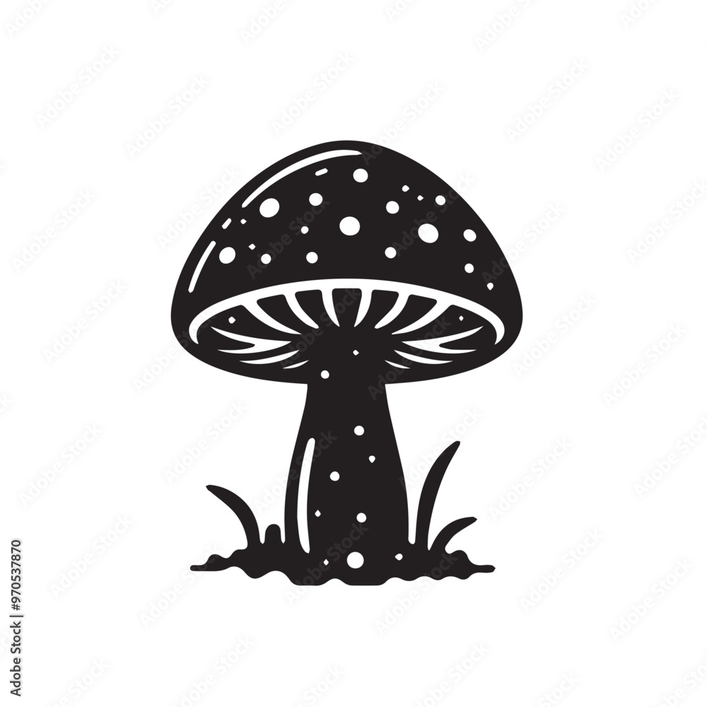 Mushroom vector design. Mushroom logo, icon design. Mushroom illustration isolated on white background. Mushroom vector design. Mushroom logo, icon design. Mushroom illustration isolated on white background.