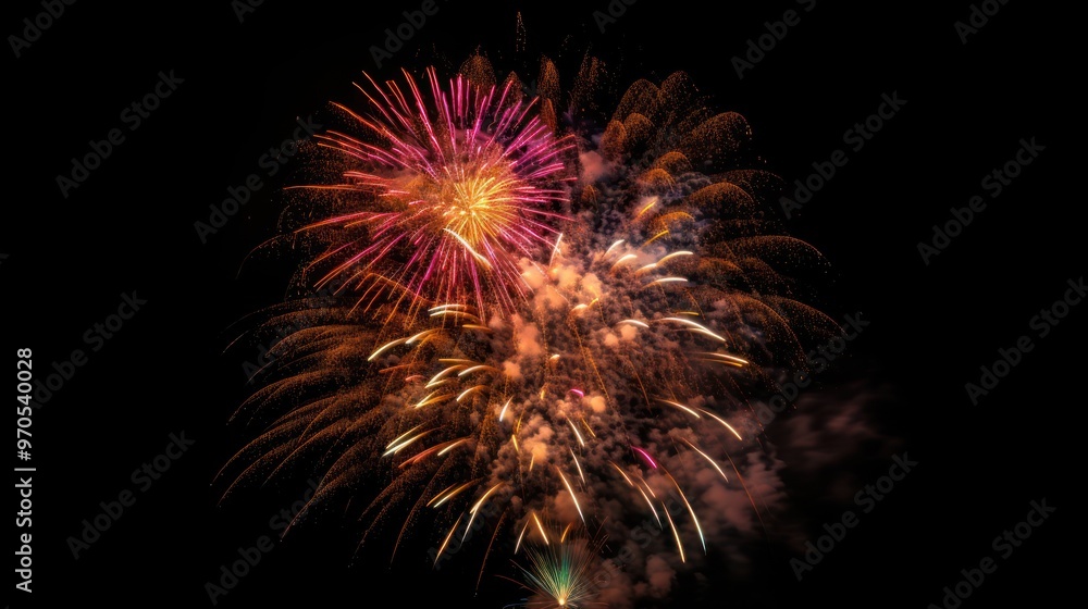 Fireworks Display in the Night Sky Fireworks Display in the Night Sky