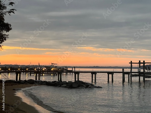 sunset at the pier