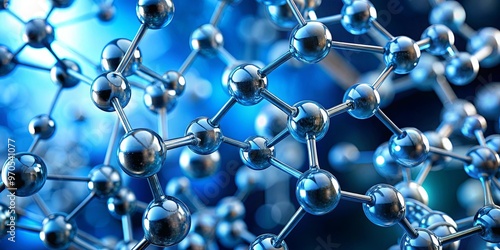 Abstract close-up of a molecule structure