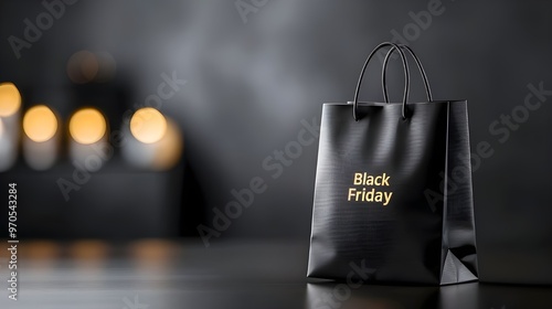 Black Friday shopping bag-themed cover banner for social media or any other background photo