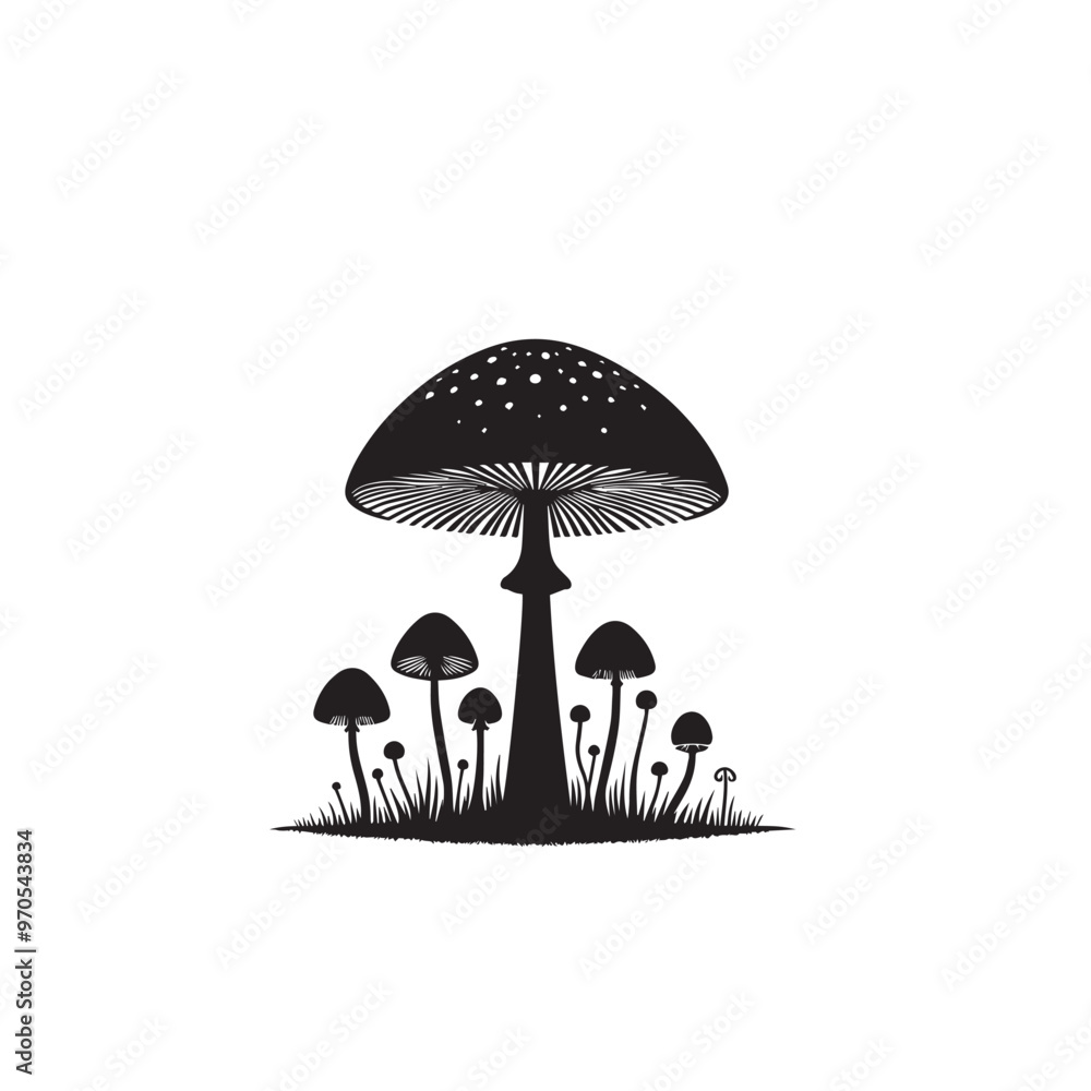 Mushroom vector design. Mushroom logo, icon design. Mushroom illustration isolated on white background. Mushroom vector design. Mushroom logo, icon design. Mushroom illustration isolated on white background.
