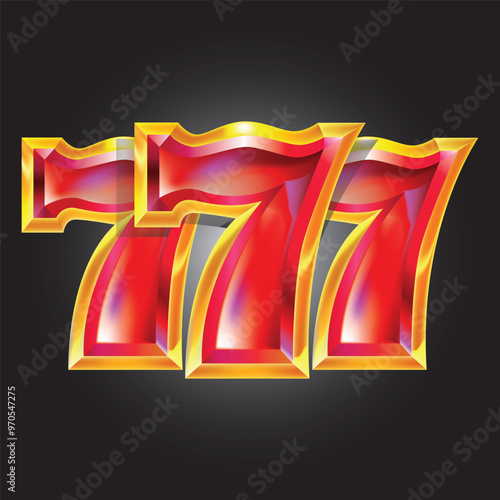 icon slots 777 casino  Vector illustration