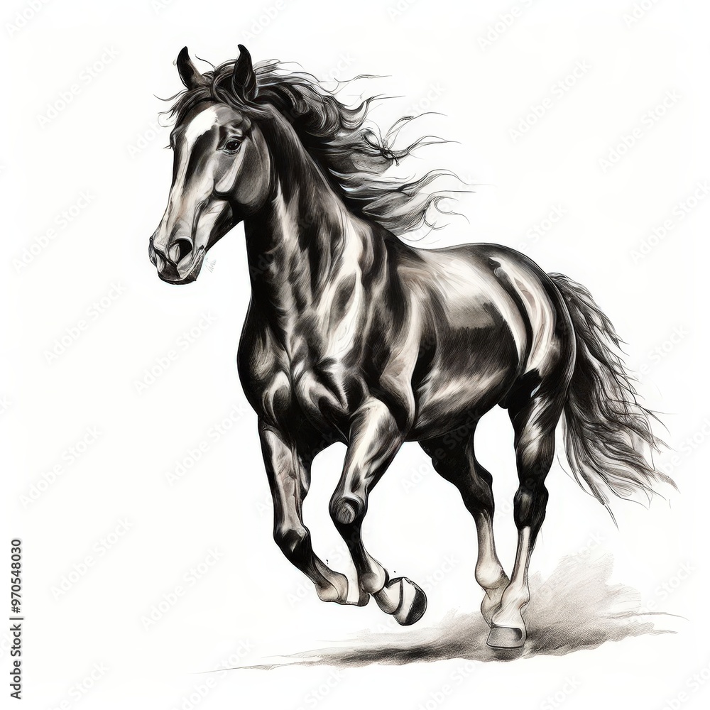 the AI Image Generator, Bay big horse isolated the AI Image Generator, Bay big horse isolated